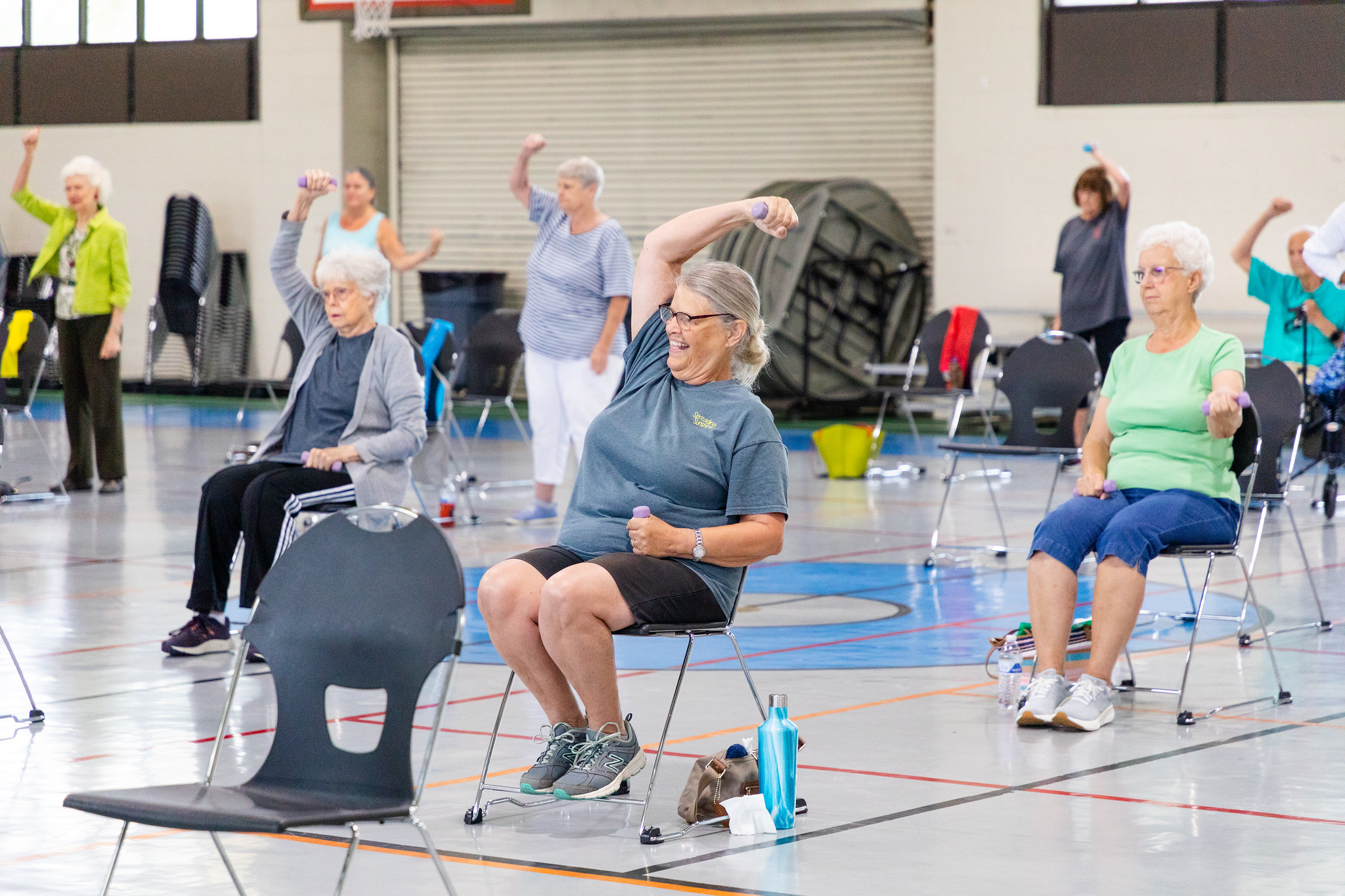 Senior Citizens Exercising