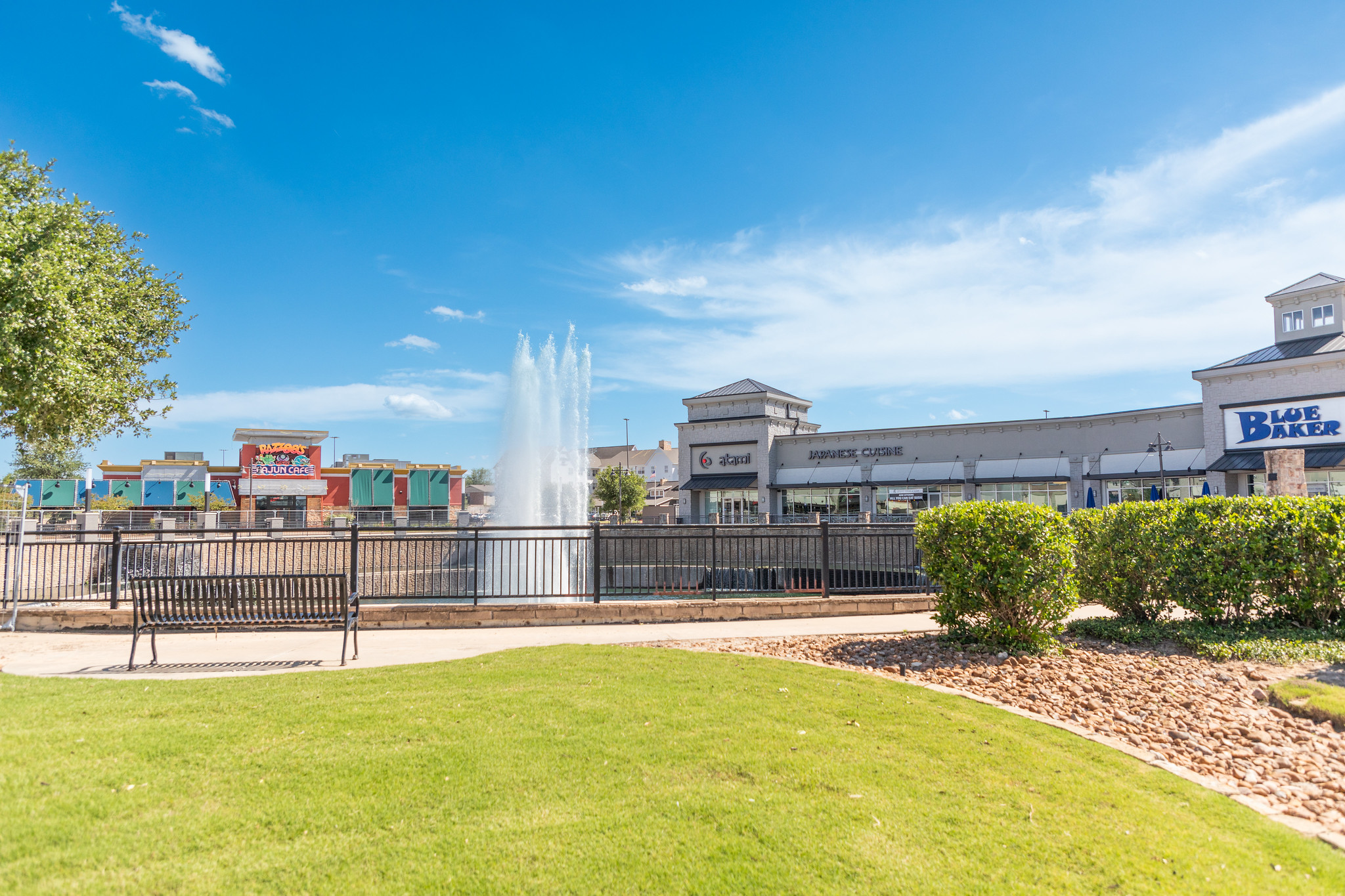 Fountain and Front of Stores