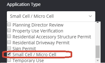 Small Cell/Micro Cell filter option selected
