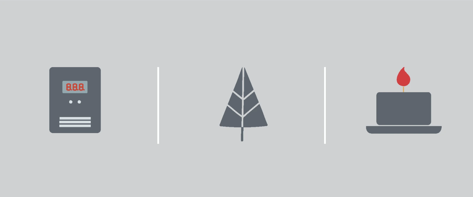 graphics of tree and candle