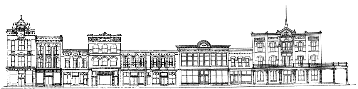 Downtown buildings sketch