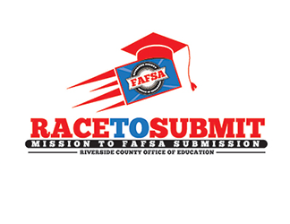 Race to Submit logo. Mission to FAFSA Submission. Riverside County Office of Education