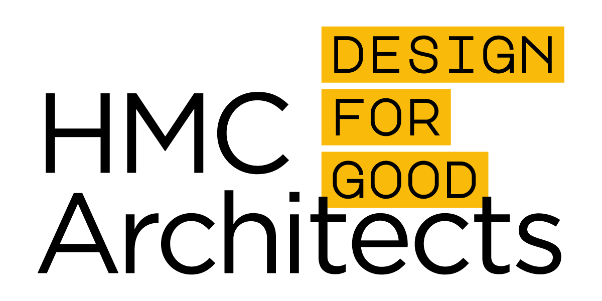 HMC Architects logo. Design for Good.