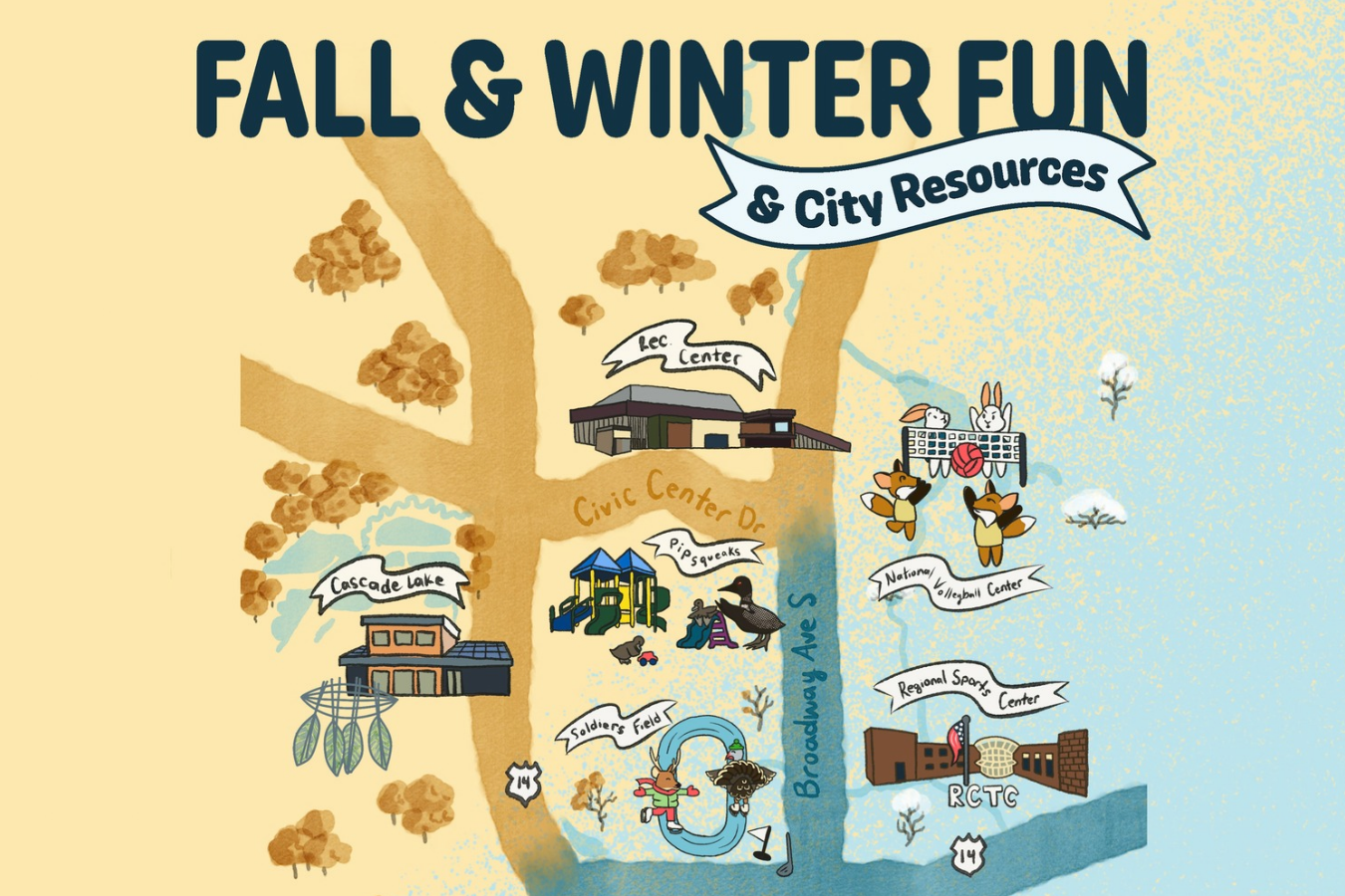 Cover graphic for Fall and Winter Mailer