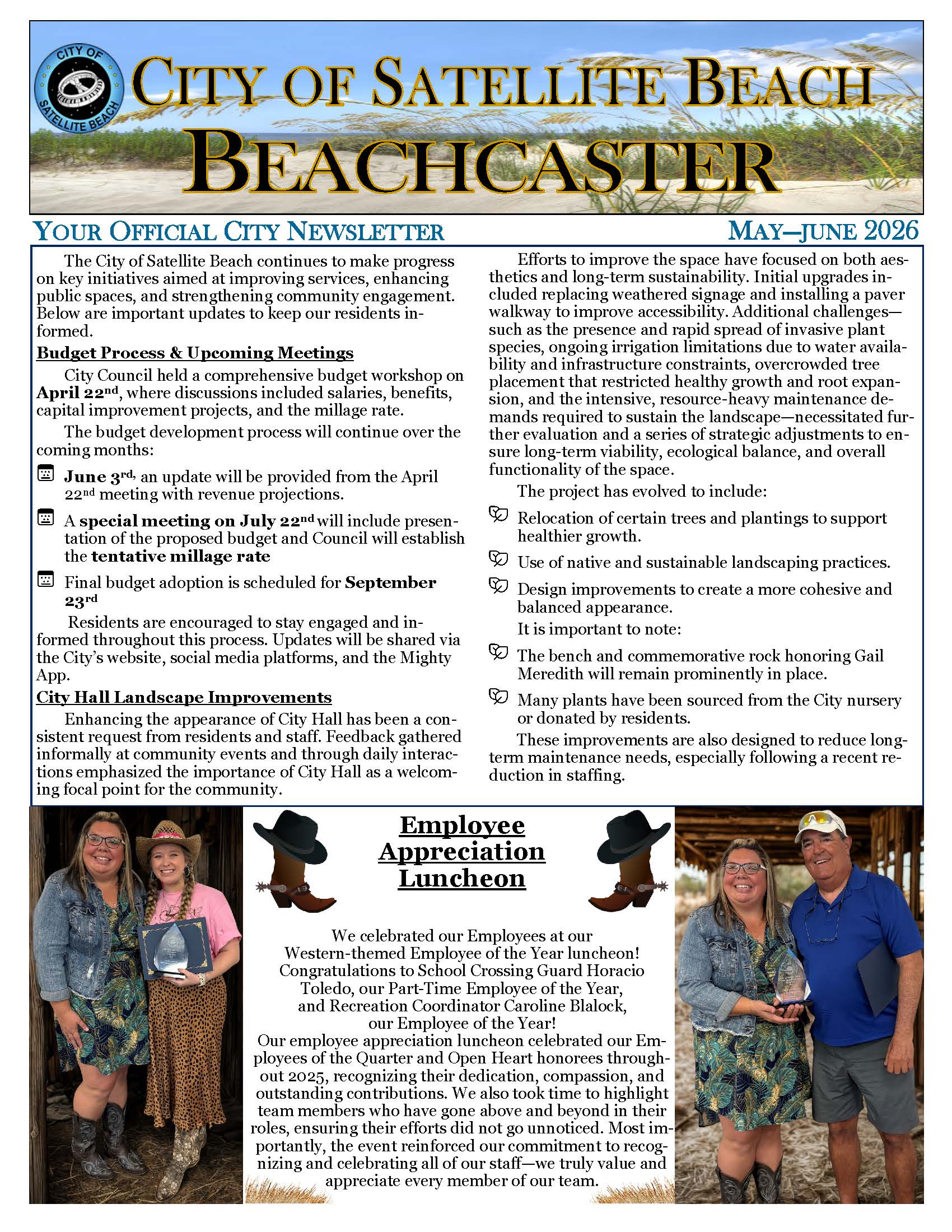 May June Cover of Beachcaster Newsletter