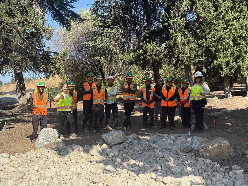 Project team at the completed Bailey Canyon bioswale